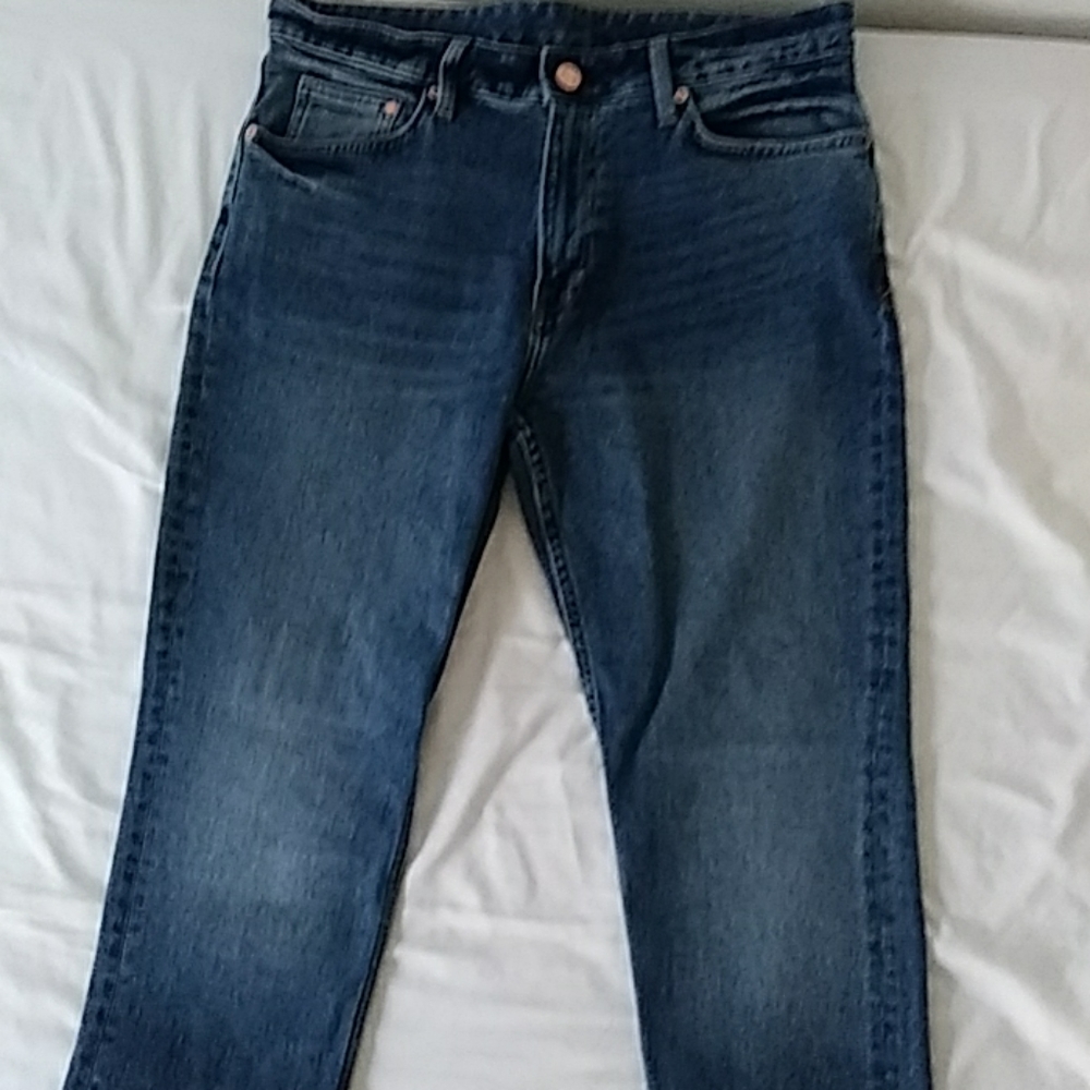 Men Mid wash jean slime fit tapered 32X30